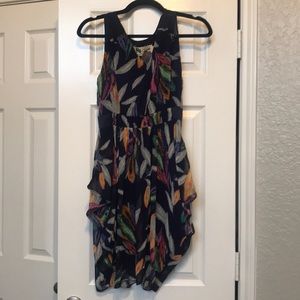 NWT C. Luce Navy + feather pattern dress